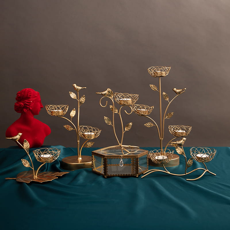 Ijzer Takken Vogelnest Vormige Theelichthouder Metalen Kaarshouder Voor Bruiloft Decoraties Partijen of Alledaags Home Decor