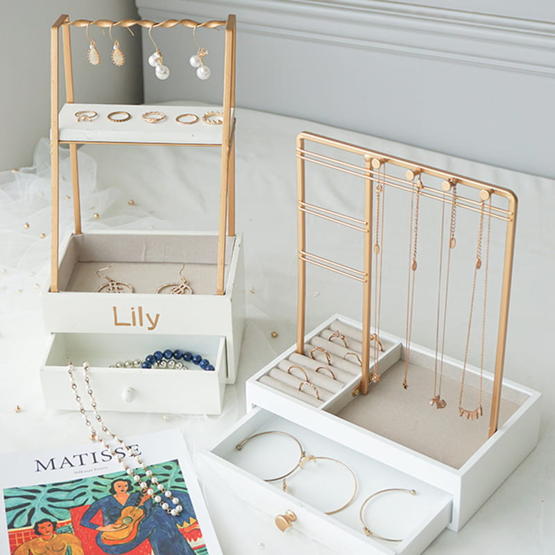 Aangepaste handgemaakte sieraden houder, sieraden collectie opslag, tafelblad ketting armband oorbellen sieraden organisator