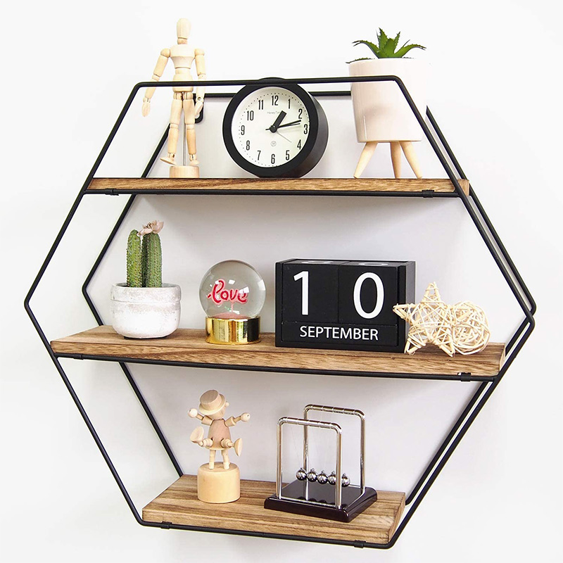 Iron Craft Display Rack Storage Unit Badkamer Planken Cirkel Plank Metalen Ronde Muur opbergrek voor Slaapkamer Keuken Kantoor Thuis